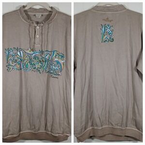 Vintage Crazy Shirts Hawaii Coffee-Dyed Graphic Pullover Sweatshirt Men's Large